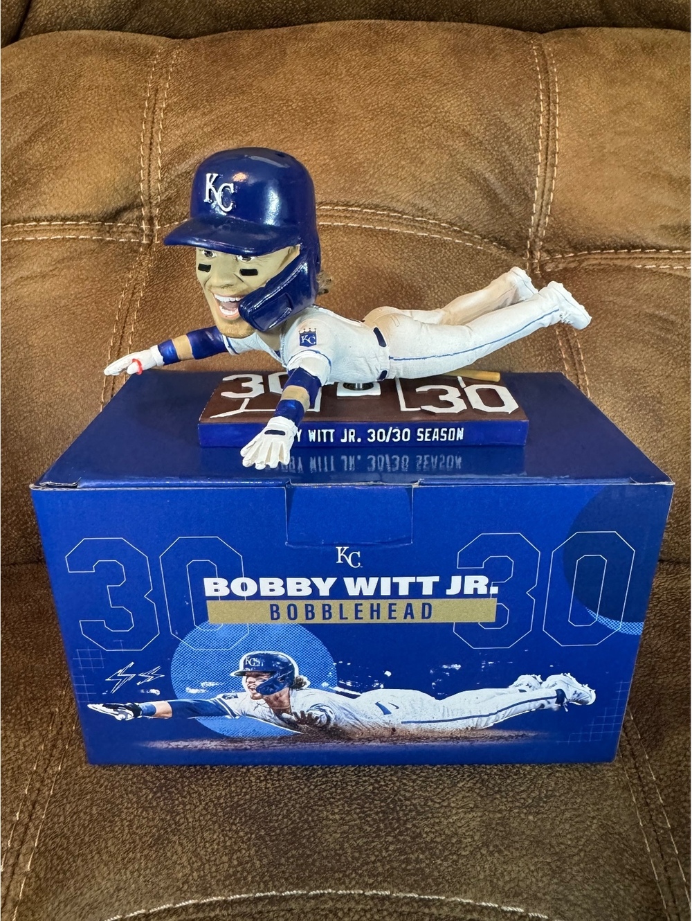 Bobby Witt Jr. Kansas City Royals 30/30 Season SGA Bobblehead - Brand New In Box